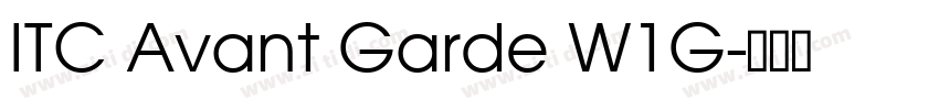 ITC Avant Garde W1G字体转换